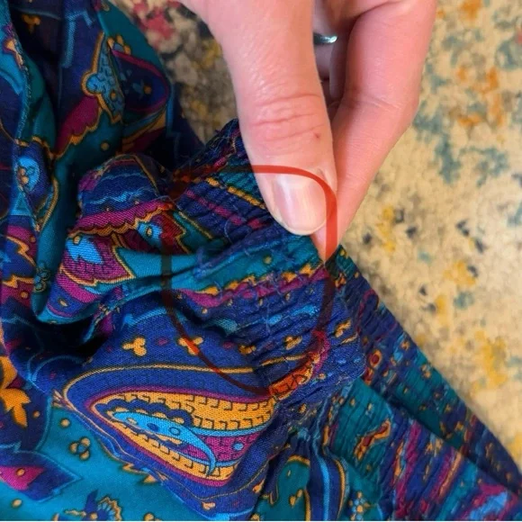 Vintage Alfred Dunner Paisley Multi-color Midi Skirt A-Line Women's Size 10 - Picture 5 of 8